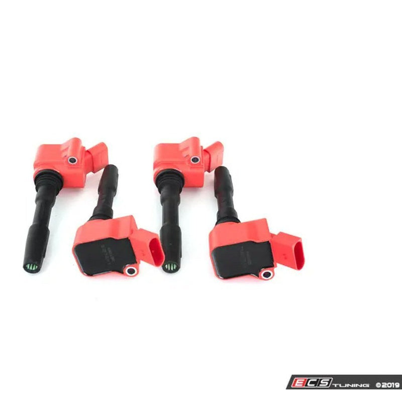 OEM ‘B9 S4’ Red Ignition Coil Pack Set for 1.8T / 2.0T EA888 Gen3