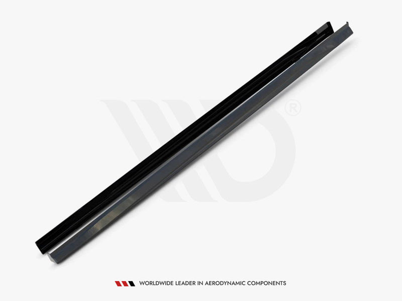 Maxton Design Gloss Black Side Skirts Diffusers V3 VW Golf 8 GTI / GTI Clubsport / R-Line (2020-)