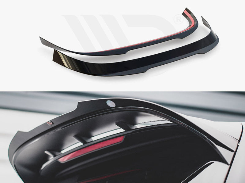 Maxton Design Gloss Black Spoiler Cap V.2 VW Golf 8 R-Performance / GTI Clubsport (2020-)