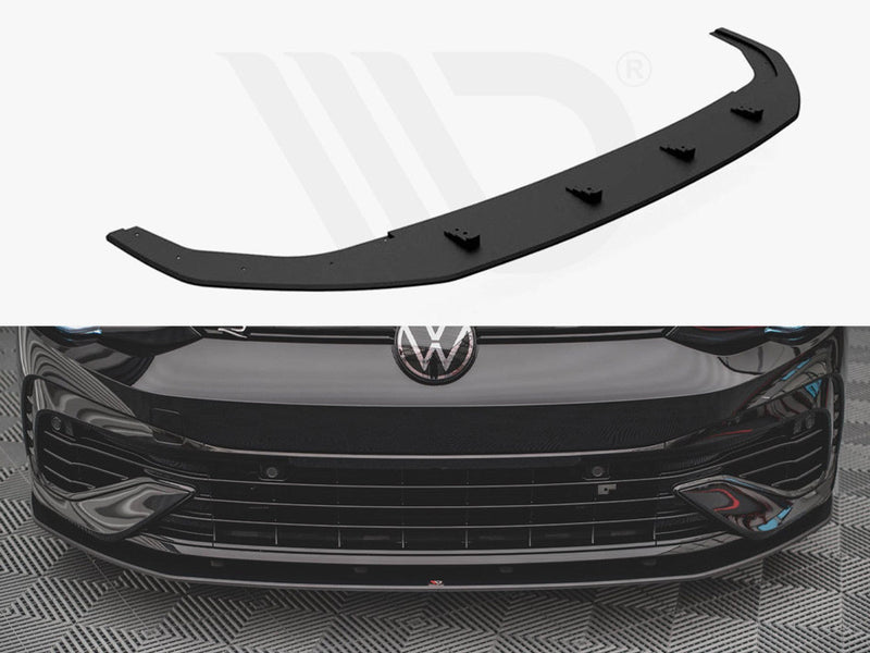 Maxton Design Black Street Pro Front Splitter VW Golf R Mk8 (2020-)