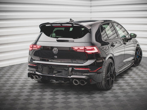 Maxton Design Gloss Black Rear Valance V.1 Volkswagen Golf R Mk8 (2020-)