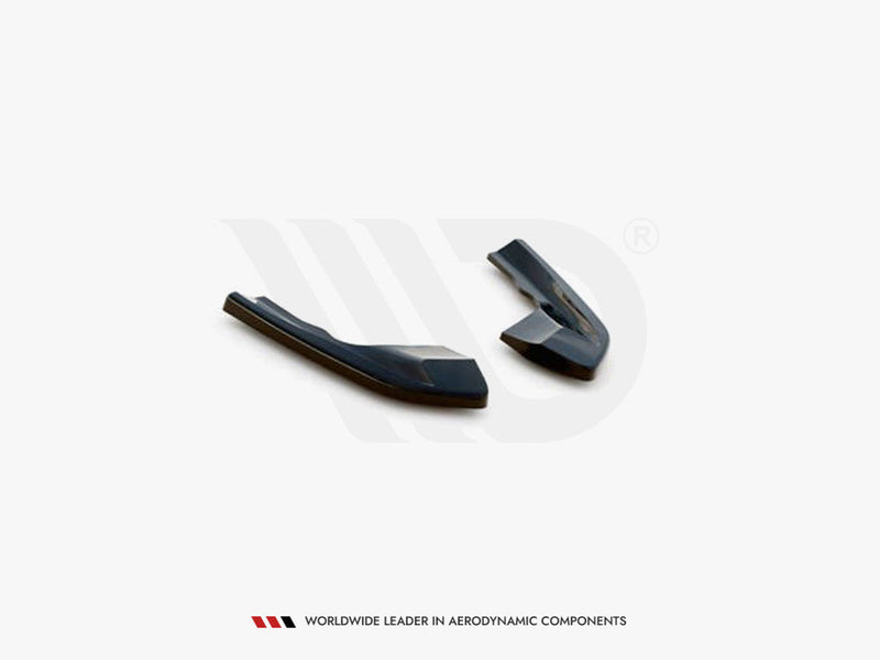 Maxton Design Gloss Black Rear Side Splitters V.1 VW Golf R Mk8 (2020-)