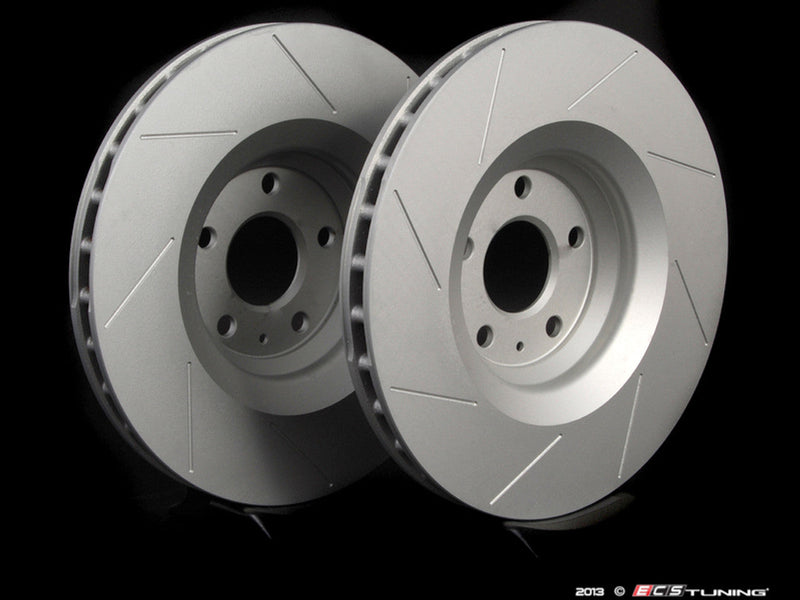 ECS Tuning - Slotted Front Brake Discs for MQB Cars