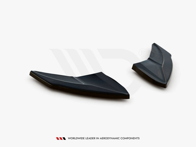Maxton Design Gloss Black Rear Side Splitters V.4 VW Golf R Mk7 (2013-2016)
