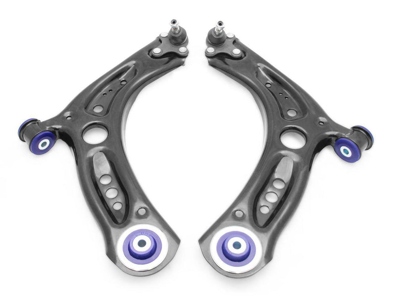 Superpro Front Complete Lower Control Arm Kit: Steel Standard Alignment - Golf MK7 2WD+4WD