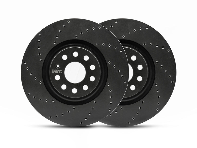 Vagbremtechnic Drilled Front Brake Discs (Pair) - 345x30mm - S4/S5 B8
